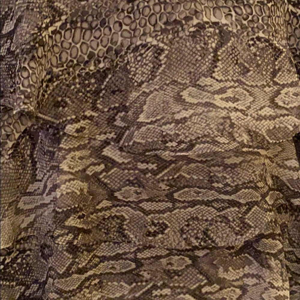 Python Print Strapless Bcbg Mini Dress Size 4 - image 2